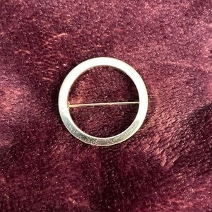Vintage Sterling Silver Circle Brooch